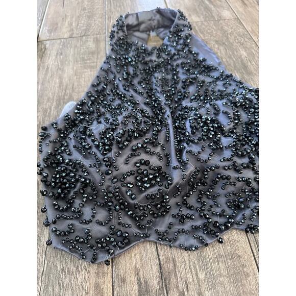 Sherri Hill Women's High Neck Beaded Two Piece Homecoming/ Prom Dress Size 8 - Picture 9 of 16